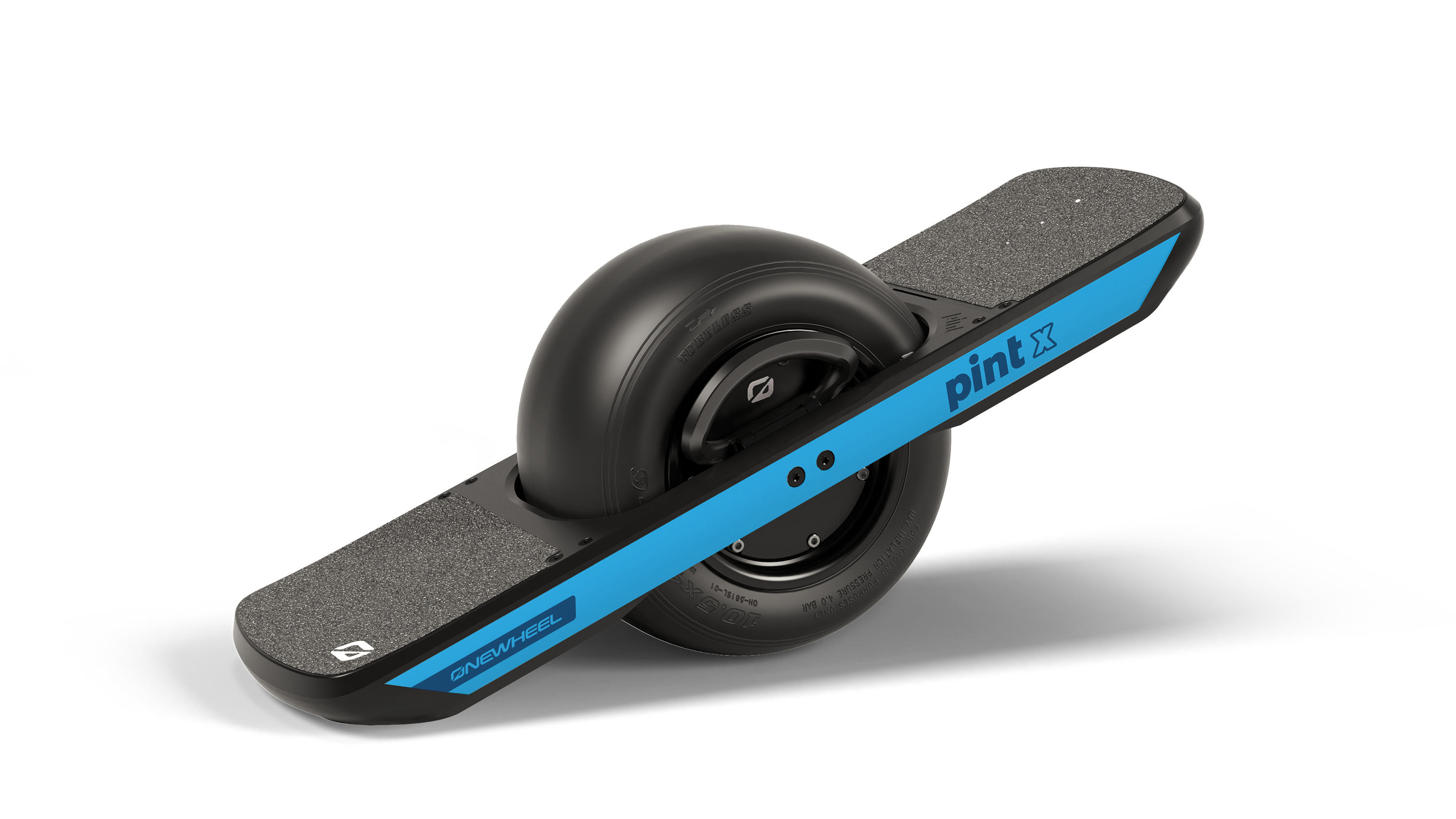 Onewheel Pint X in Powder Blue, side profile. Image courtesy Future Motion.