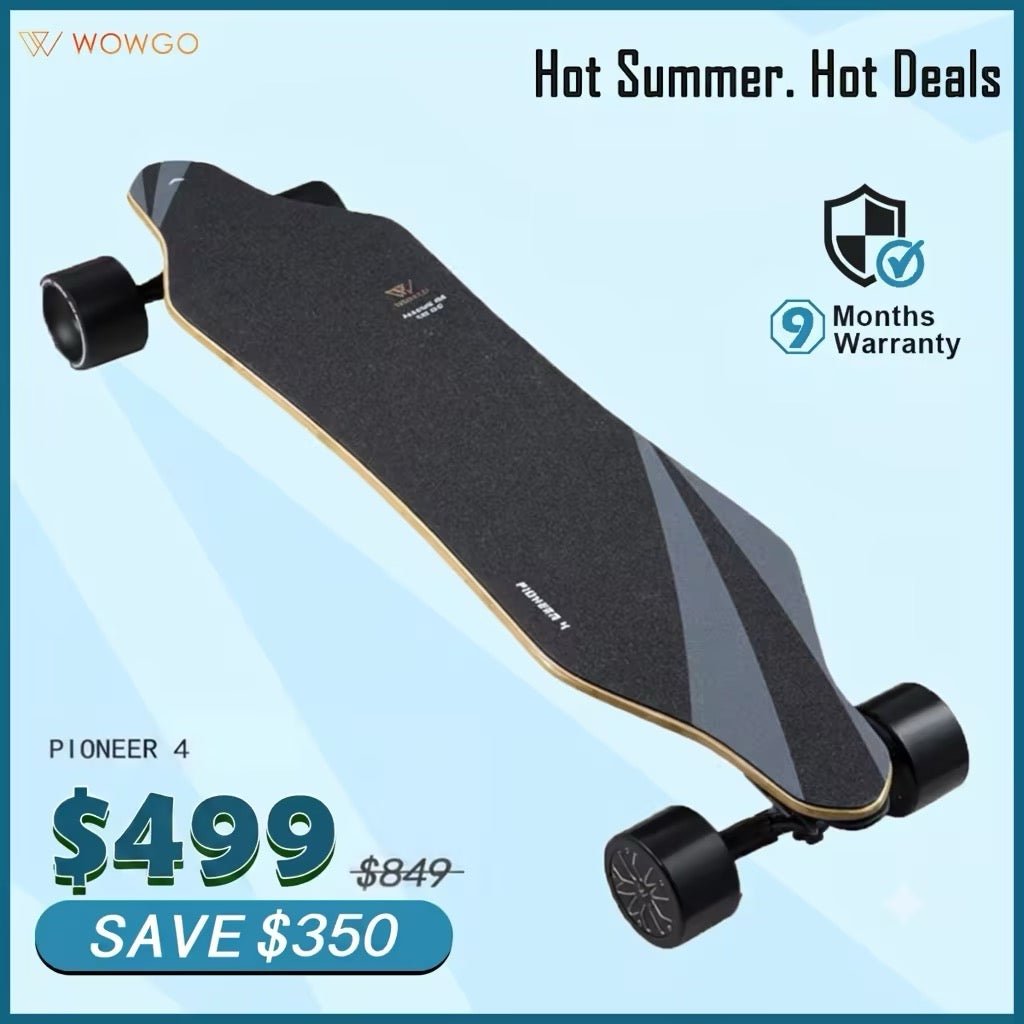 WowGo Pioneer 4 electric skateboard. Image courtesy WowGo.