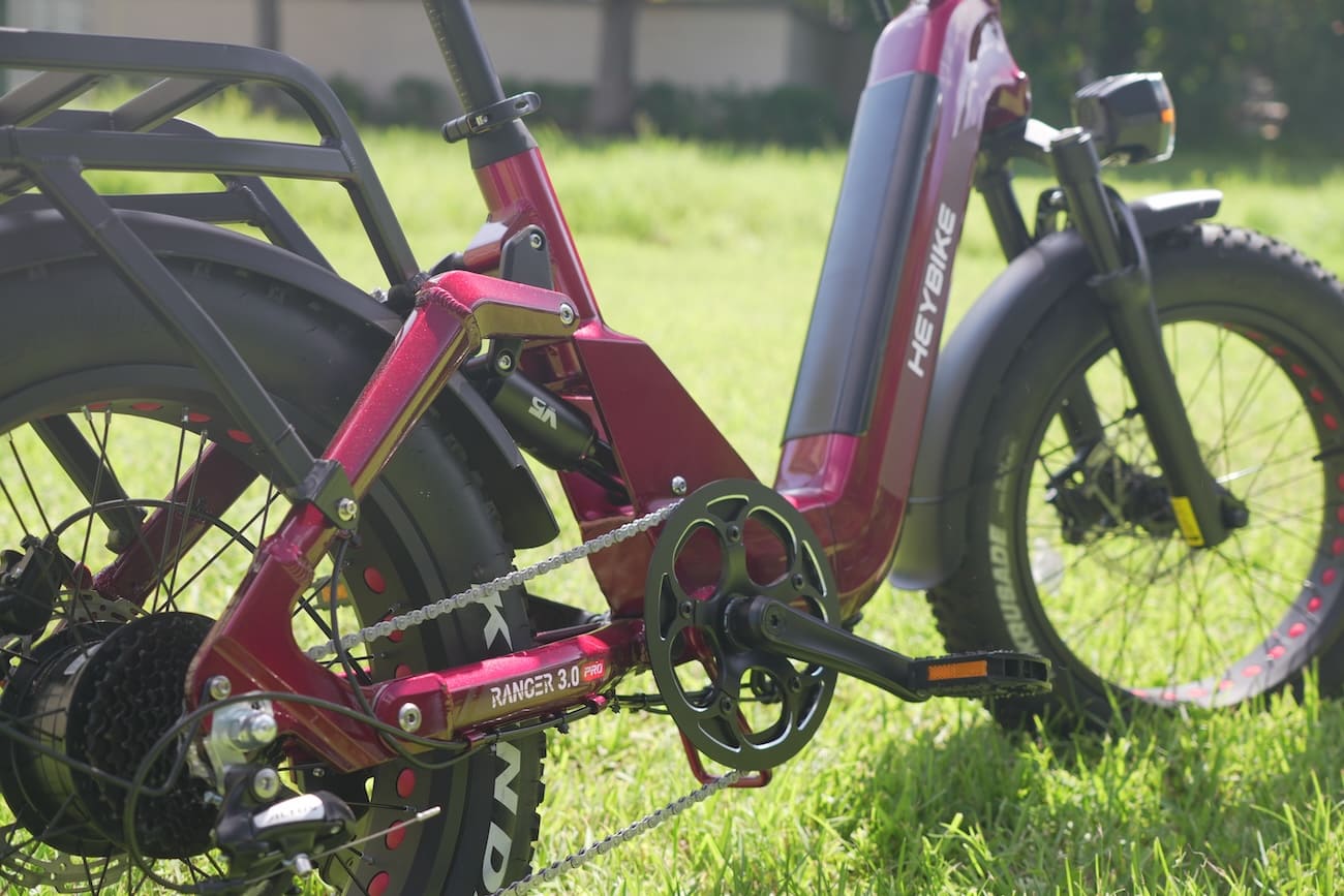Heybike Ranger 3.0 Pro full-suspension folding fat-tire ebike. Image via Electrek.