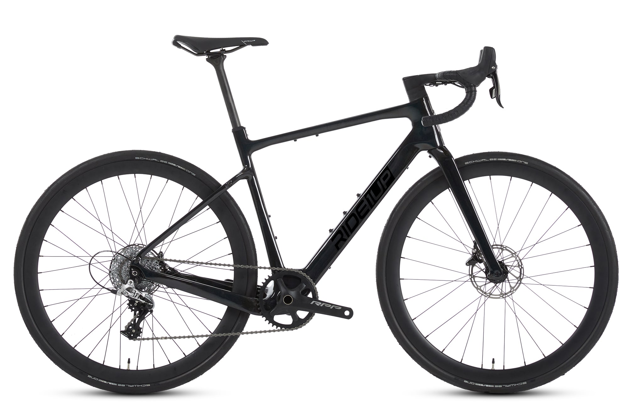 Ride1Up CF Racer1 carbon fiber electric gravel bike, side profile. Image courtesy Ride1Up.