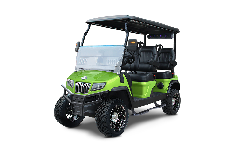 Evolution D5 Maverick 4 lifted lithium golf cart. Image courtesy Evolution Electric Vehicles.