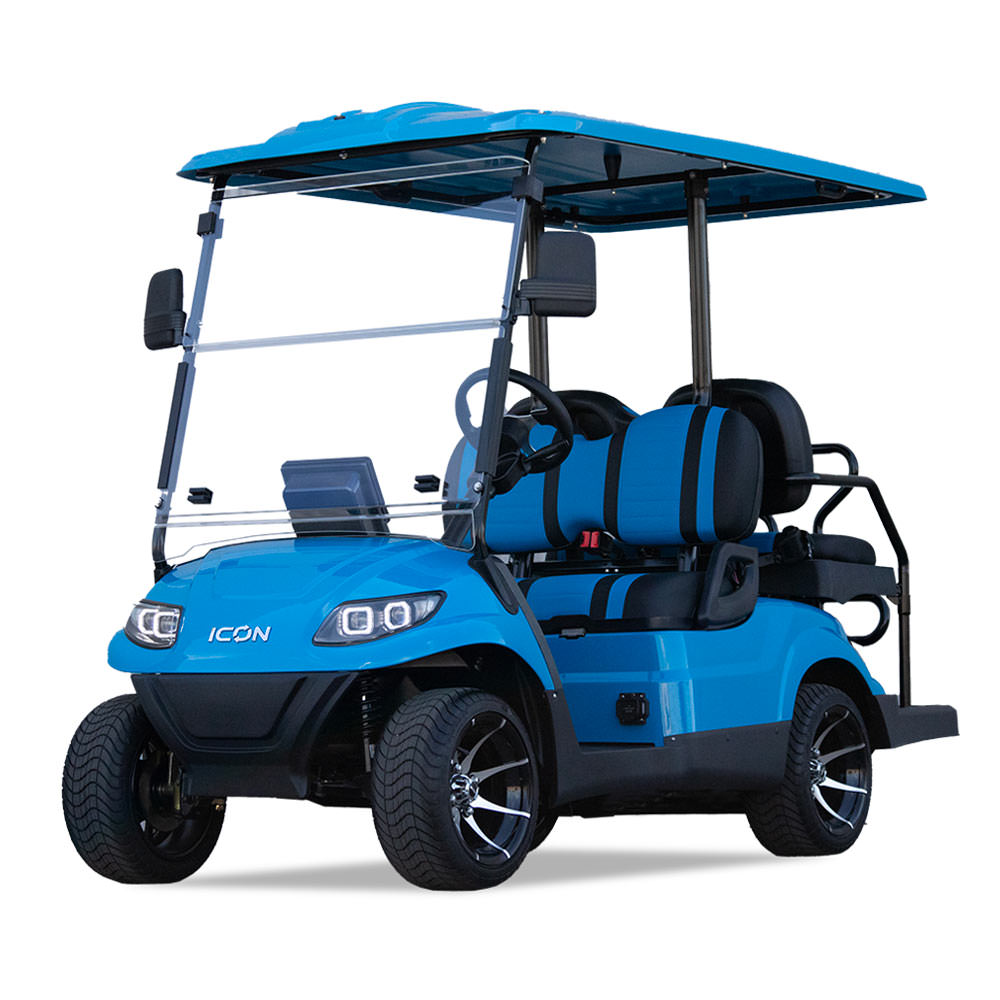 ICON i40 4-passenger street-legal LSV-equipped golf cart. Image courtesy ICON EV.