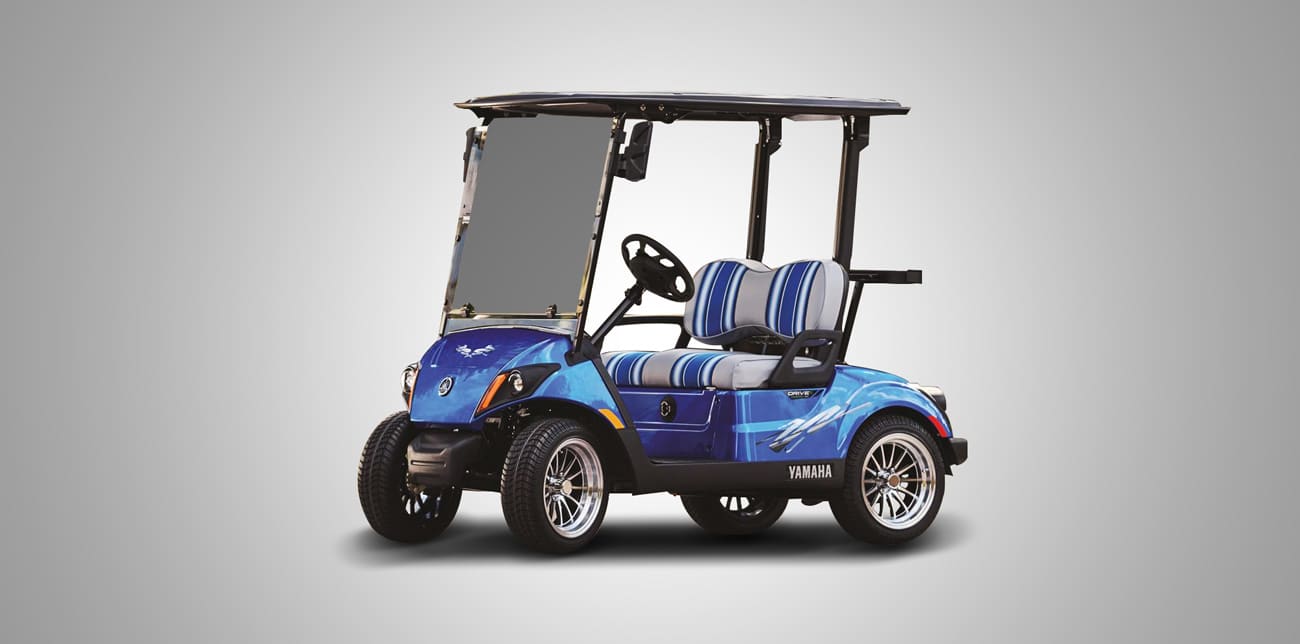 Yamaha Drive2 PTV course golf cart. Image courtesy Golf Cart Resource.