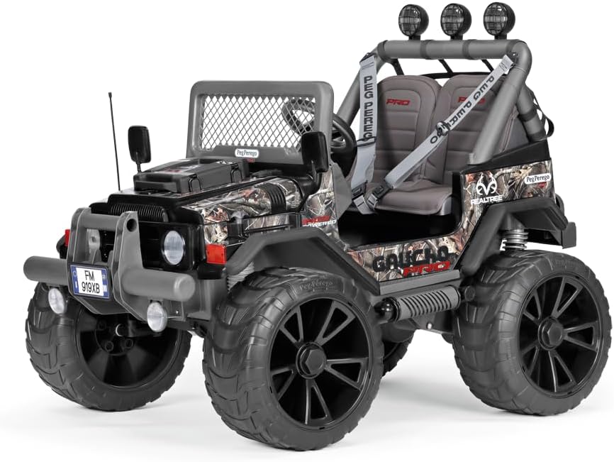 Peg Perego Gaucho PRO Realtree camo 24V two-seater electric ride-on UTV. Image via Amazon listing.
