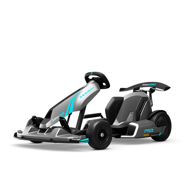 Segway Ninebot GoKart Pro 2 electric drift go-kart in grey and red. Image via Segway.
