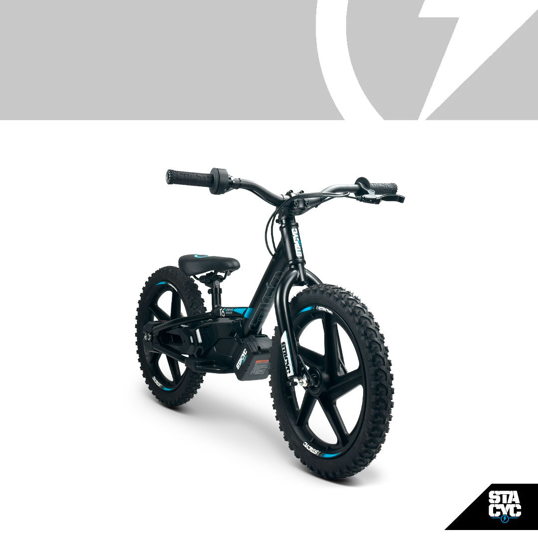STACYC Brushless 16eDrive electric balance bike for kids with 16-inch wheels. Image via STACYC.
