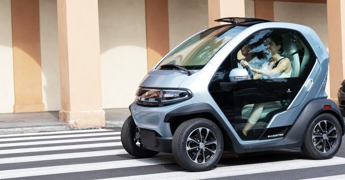 Eli ZERO premium 2-passenger street-legal microcar. Image courtesy Eli Electric Vehicles.