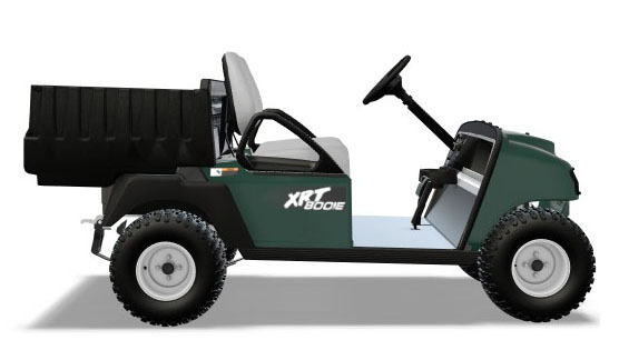 Dark green 2026 Club Car XRT 800 Electric compact utility vehicle. Image via Club Car / Jenkins Motorsports.